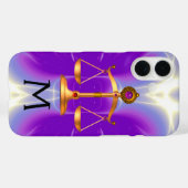 GOLDSKALEN MIT GEM STONES MONOGRAM Pink Case-Mate iPhone Hülle (Rückseite (Horizontal))