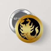 GOLDskorpions-TIERKREIS-ZEICHEN Button (Vorne & Hinten)