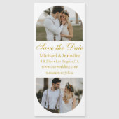 goldskript 2 arch Fotos speichern den Datumsmagnet Magnetkarte (Vorderseite)