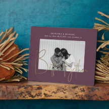 Goldskript ein Foto Save the Date Verlobung pla