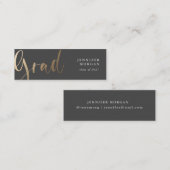 Goldskriptkarte für den Abschluss Mini Visitenkarte (Vorne/Hinten)