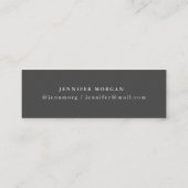 Goldskriptkarte für den Abschluss Mini Visitenkarte (Rückseite)