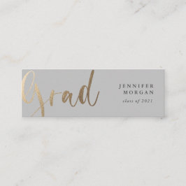 Goldskriptkarte für den Abschluss Mini Visitenkarte