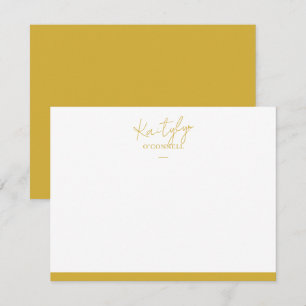 Goldskriptname mit Grenzdesign Mitteilungskarte