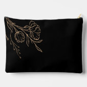 Goldskriptname Personalisiert Black Cosmetic Bag Zubehörtasche (Rückseite)