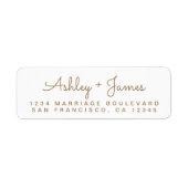 Goldskriptnamen Hochzeitsskripte-Rücksendeadresse (Vorne)