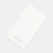 Goldskriptnamen Personalisierte Hochzeit Serviette (Ecke)