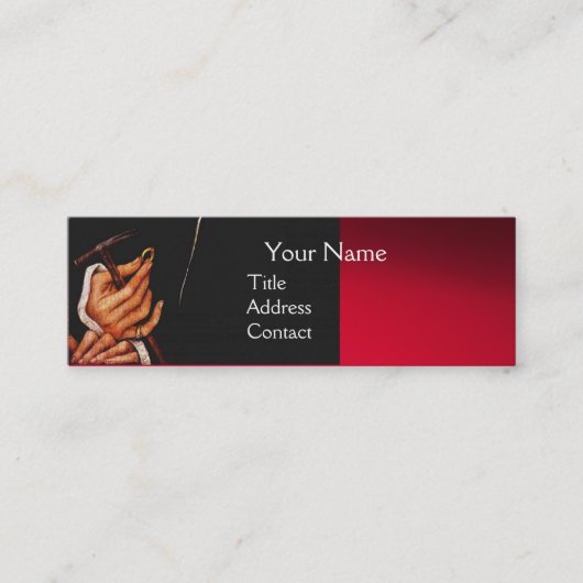 GOLDSMITH, WERTVOLLER METALWORKER, GOLD JEWELRY AR MINI VISITENKARTE (Vorderseite)