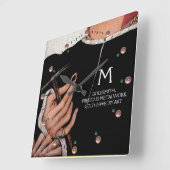 GOLDSMITH, WERTVOLLER METALWORKER, GOLD JEWELRY AR QUADRATISCHE WANDUHR (Winkel)