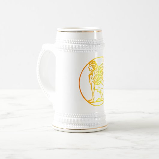 Goldsphinx Bierglas (Vorderseite Links)