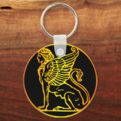 Goldsphinx Schlüsselanhänger (Vorderseite)