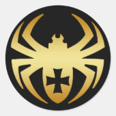 GOLDSPIELER MIT KREUZ RUNDER AUFKLEBER (Vorderseite)