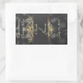 Goldspinnen Hochzeitskleber Rechteckiger Aufkleber (Tasche)