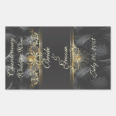 Goldspinnen Hochzeitskleber Rechteckiger Aufkleber (Vorderseite)