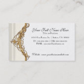 Goldspitze-Satin-formale elegante Visitenkarte (Rückseite)