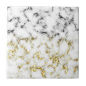 Goldspitzflocken aus schwarzem und weißem Marmor Fliese (Vorderseite)