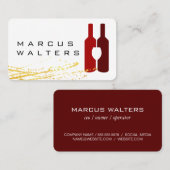 Goldsplitter | Weinflaschen und Glass-Logo Visitenkarte (Vorne/Hinten)