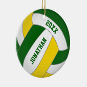 Goldsportteam grün - Jungen Volleyball Keramik Ornament (Rechts)