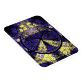 Goldspuren auf dunklen Lila Magnet (Rechte Seite)