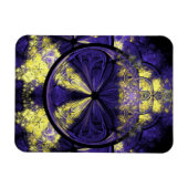 Goldspuren auf dunklen Lila Magnet (Horizontal)