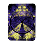 Goldspuren auf dunklen Lila Magnet (Vertikal)