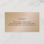 Goldstahl-Metall Visitenkarte (Rückseite)