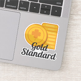 Goldstandard St. Patrick's Day Goldmünzen Aufkleber