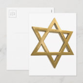 Goldstar der david feiertagspostkarte (Vorne/Hinten)
