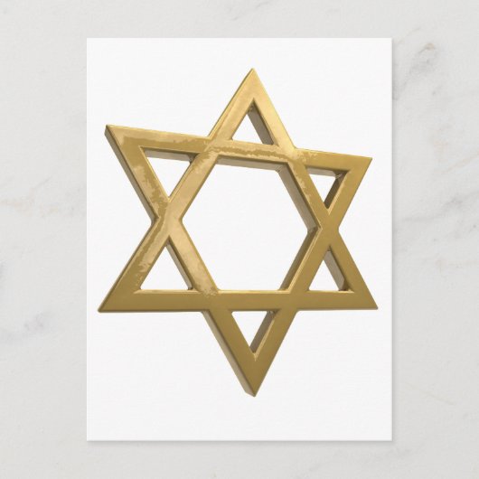 Goldstar der david feiertagspostkarte (Vorderseite)