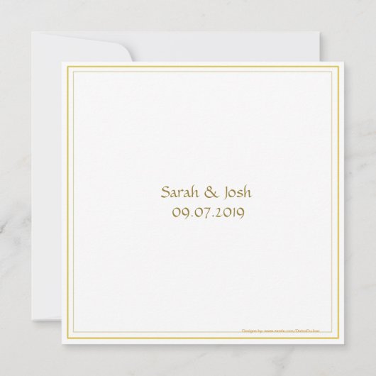 Goldstar der jüdischen Hochzeit von David Einladung (Rückseite)