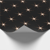 Goldstar-Fackeln auf schwarz Geschenkpapier (Ecke)
