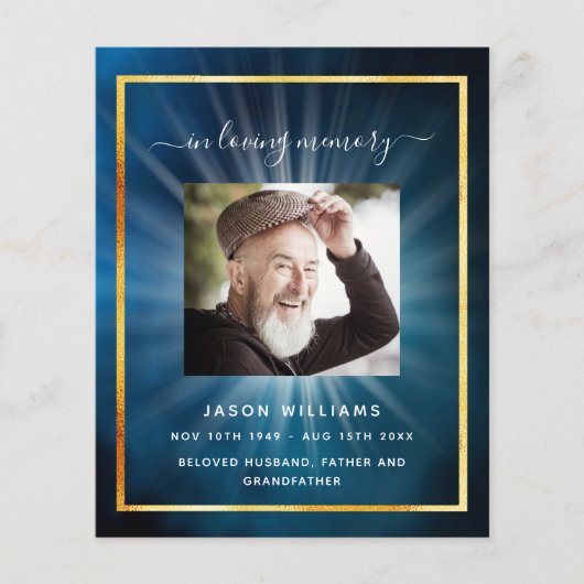 Goldstar-Foto-Beerdigung-Programm (Vorderseite)