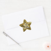 Goldstar-on-Gold-Sequins-Star-Sticker Stern-Aufkleber (Umschlag)