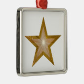 Goldstar-Ornament-Quadrat Ornament Aus Metall (Rechts)