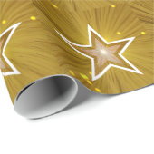 Goldstar-Papier Geschenkpapier (Rolleneckpunkt)