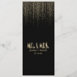 Goldstar Shower Wedding Programm