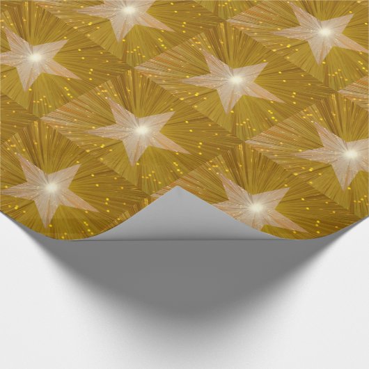 Goldstar-Umhüllungspapier Geschenkpapier (Ecke)