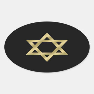 Goldstar von David Black Ovaler Aufkleber