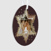 Goldstar von David Mr. & Mrs. First Hanukkah Foto Ornament (Vorderseite)