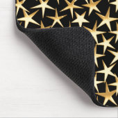 Goldstars auf schwarzem Hintergrund Mousepad (Ecke)