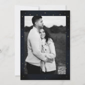 Goldstars Night Celestial Sunburst Moon Hochzeit Einladung (Rückseite)