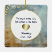 Goldstars-Rahmen für die Gedenkstätte für Holzpets Keramikornament (Rückseite)