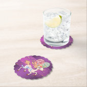 Goldstars und Lila Einhorn Untersetzer (Vor Ort)