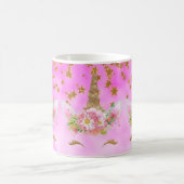 Goldstars und rosa Einhorn Kaffeetasse (Mittel)
