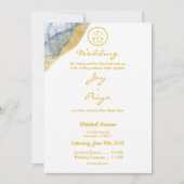 Goldstaub Einfache moderne Hindu Ganesh Einladung (Vorderseite)