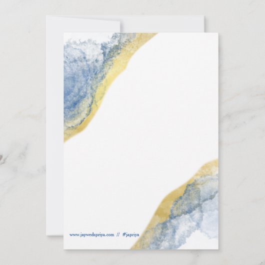 Goldstaub Einfache moderne Hindu Ganesh Einladung (Rückseite)