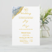 Goldstaub Einfache moderne Sikh Ik Onkar Einladung (Stehend Vorderseite)