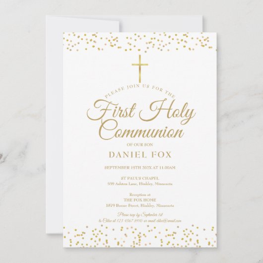 Goldstaub Erste Einladung zur Heiligen Kommune (Vorderseite)