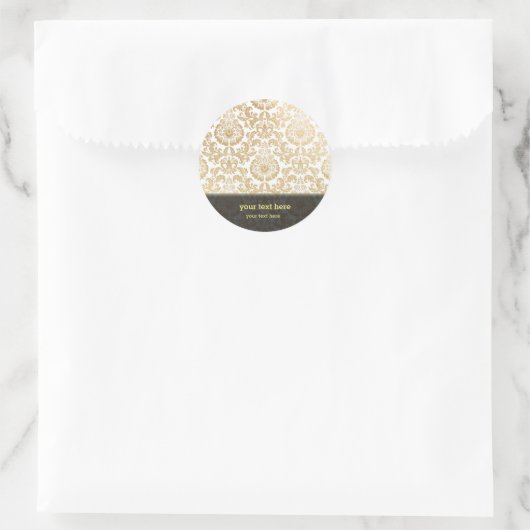 Goldstaub für Wirbel Runder Aufkleber (Tasche)