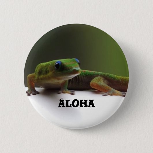 Goldstaub Gecko Button (Vorderseite)